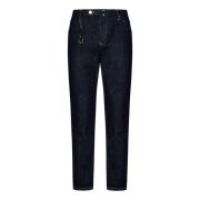 Donkerblauwe Slim Fit Jeans met Metalen Accenten Incotex , Blue , Here...