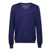 Gebreide kleding met V-hals Fay , Blue , Heren