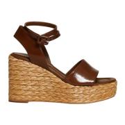 Womens Shoes Wedges Marrone Aw22 Paloma Barceló , Brown , Dames