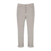 Grijze Jeans met Sieradendetail Dondup , Gray , Dames