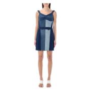 Blauwe Medium Jurk - Dames Ss23 Collectie Marine Serre , Blue , Dames