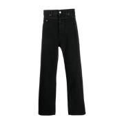 Zwarte Jeans met Rauwe Afwerking Ambush , Black , Heren