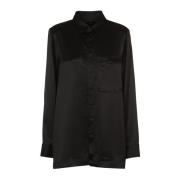 Tech Silk Shirts Y-3 , Black , Dames