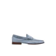 Rvrz45 Lichtblauwe Loafers Santoni , Blue , Heren