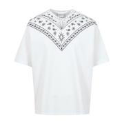 Witte Bandana Print T-shirts en Polos Marcelo Burlon , White , Heren
