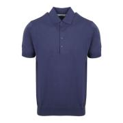 Knted polo Paolo Pecora , Blue , Heren
