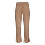Slim-fit Trousers Via Masini 80 , Green , Dames