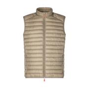 Lichtgewicht gewatteerd vest met mandarijnkraag Save The Duck , Beige ...