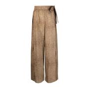 Wide Trousers Federica Tosi , Brown , Dames