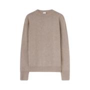 Crewneck Sweater van Super Geelong Wol Aspesi , Beige , Heren