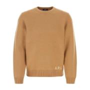 Round-neck Knitwear A.p.c. , Brown , Heren