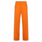 Straight Trousers Msgm , Orange , Dames
