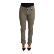 Ermanno Scervino Green Low Taille Skinny Slim Trouser Cotton Jeans Erm...