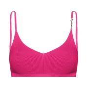 Mouwloze Top, Donkerroze `Pralu` Crop Jacquemus , Pink , Dames