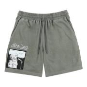 Katoenen shorts met zijzakken en elastische tailleband Pleasures , Bla...