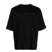 Zwarte Oversized T-shirts en Polos Lanvin , Black , Heren