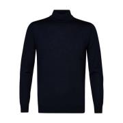 Navy Mock Neck Coltrui Profuomo , Blue , Heren