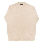 Round-neck Knitwear Roberto Collina , Beige , Heren