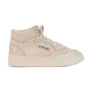 Medalist Mid Sneakers - Off White Leer Autry , White , Heren