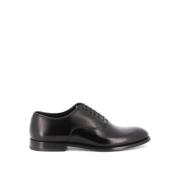 Zwarte geborsteld leren Oxford schoen Doucal's , Black , Heren