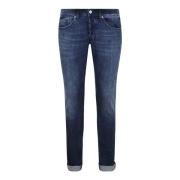 Slim Fit Denim Jeans Dondup , Blue , Heren