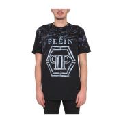 T-shirt SS zeshoek Philipp Plein , Black , Heren