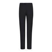 Navy Blauwe Wollen Broek Kiton , Blue , Heren