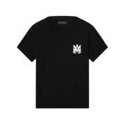 Zwart Core Logo Tee Amiri , Black , Heren