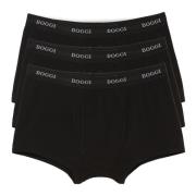 Stretch katoenen jersey boxershorts Boggi Milano , Black , Heren