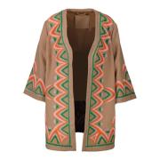 Elegant Kimono Blazer Gustav , Brown , Dames
