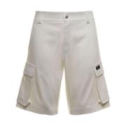 Witte Shorts voor een stijlvolle uitstraling Gcds , White , Heren