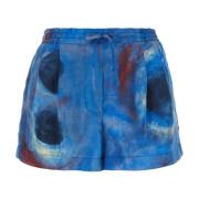 Zijden Shorts met Print, Val op met Stijl Marni , Multicolor , Dames