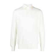 Wollen Polo Shirt, Regular Fit Lardini , White , Heren