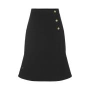 Hoge Kwaliteit Midi Rok voor Vrouwen Heartmade , Black , Dames