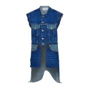 Blauwe Katoenen Vintage-ge?nspireerde Vest voor Vrouwen Maison Margiel...