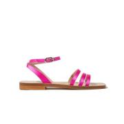 Sarah Silk Enkelband Sandalen Scarosso , Pink , Dames