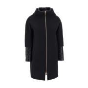 Warme en stijlvolle enkellange jas Herno , Black , Dames