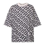 Logo print all-over t-shirt Sunnei , White , Dames