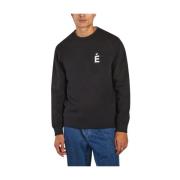 Organisch Katoenen Story Patch Sweatshirt Études , Black , Heren