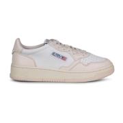 Panelled geperforeerde leren sneakers Autry , White , Dames