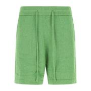 Groene stretch Terry Fabric Bermuda shorts Nanushka , Green , Heren
