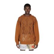 Gebreide katoenen hoodie Children Of The Discordance , Brown , Heren