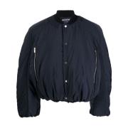 Blauwe Croissant Puffer Bomberjas Jacquemus , Blue , Heren