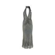 Grijze Viscose Jurk - Stijlvol en Comfortabel Alessandra Rich , Gray ,...