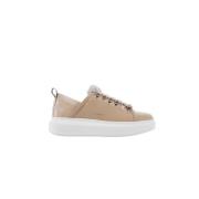 Leren Sneaker met Lakleer en Bontdetail Alexander Smith , Brown , Dame...