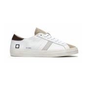 Witte Leren Sneakers met Suède Zijband D.a.t.e. , White , Heren