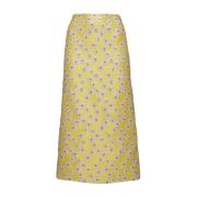 Glitterende Margarita Jacquard Potloodrok La DoubleJ , Yellow , Dames