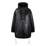 Nylon Anorak met Cassandre Borduursel Saint Laurent , Black , Dames