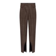 Zijden plooivoorpantalon 'Newport' The Mannei , Brown , Dames