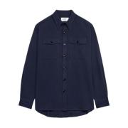 Blauwe Overshirt Ami Paris , Blue , Heren